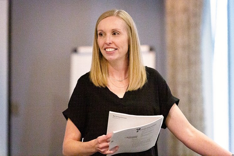 Krista Yaskiw facilitating The Seven Principles for Making Marriage Work couples workshop